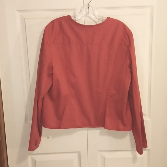 PENDLETON long sleeve stretch button front jacket - coral - XL - Picture 5 of 8